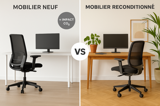 Comparatif : mobilier de bureau neuf vs. mobilier reconditionné, qui l’emporte ?