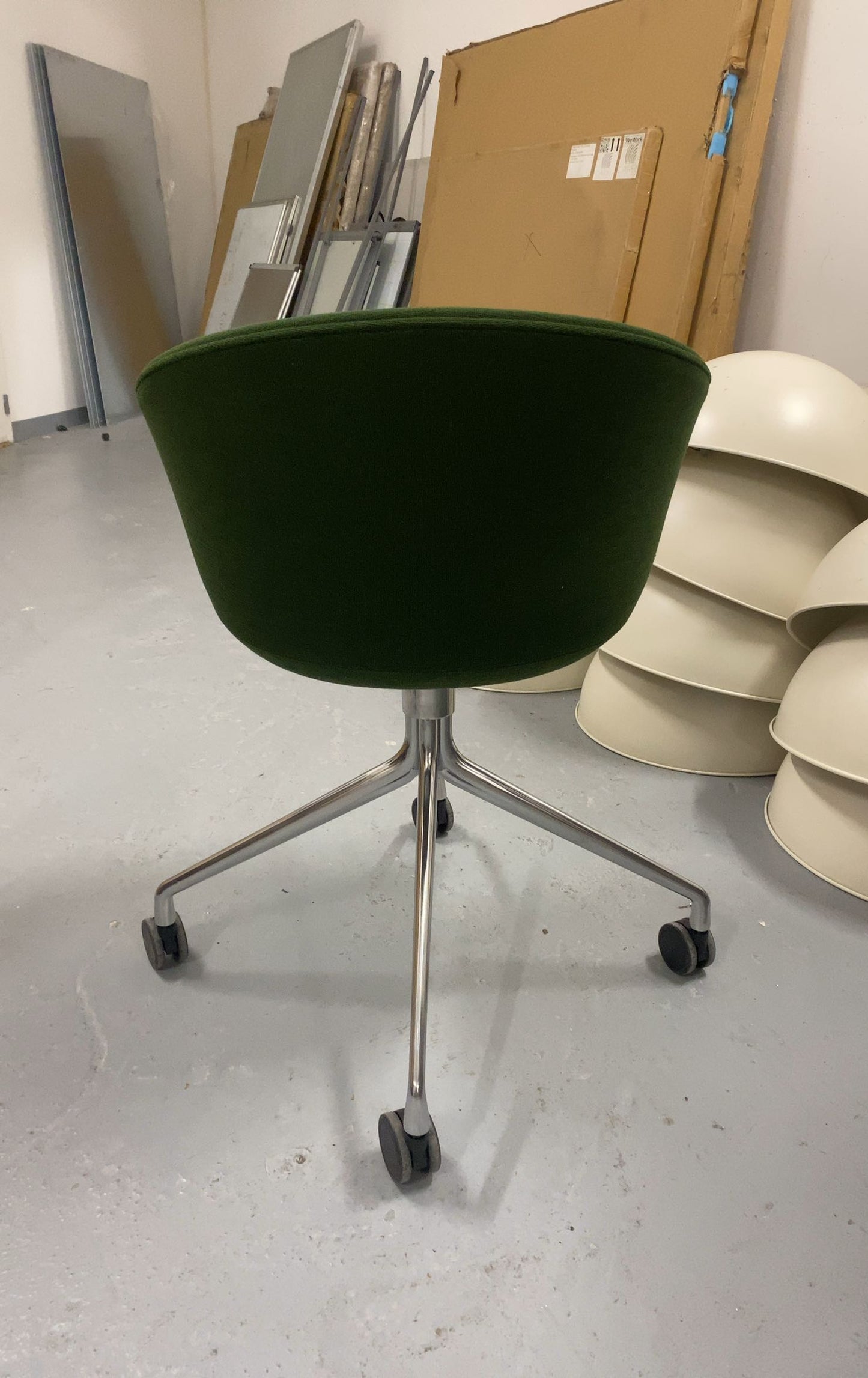 Chaise de Bureau Verte sur Roulettes