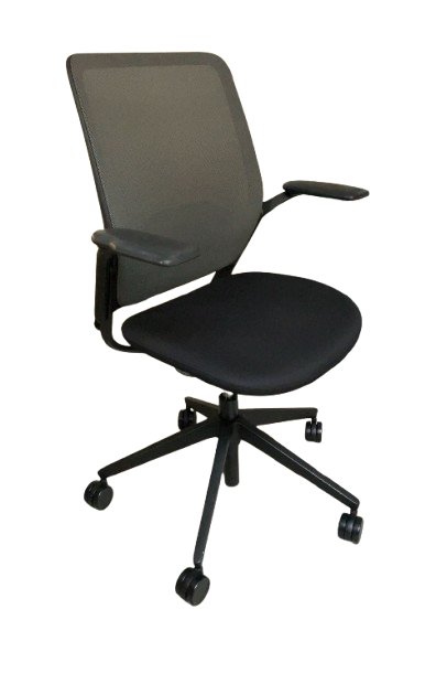 Chaise de bureau ergonomique avec accoudoirs et dossier en maille