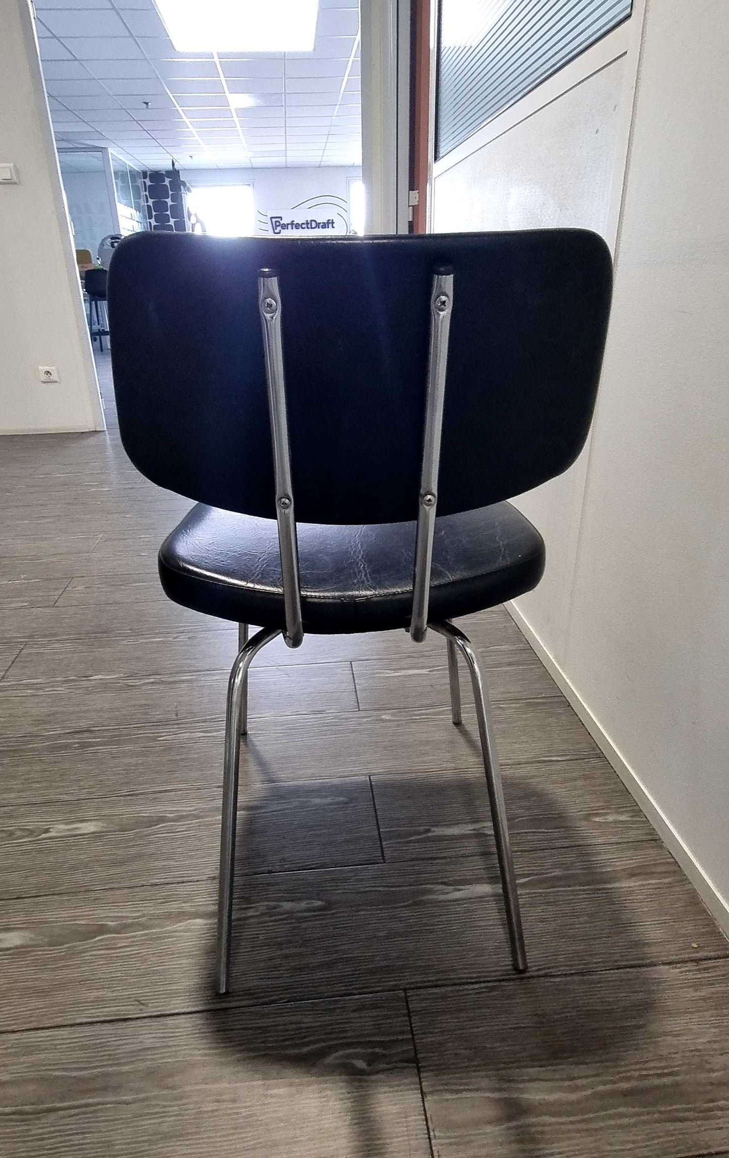 Chaise Design Noir Cuir/Simili