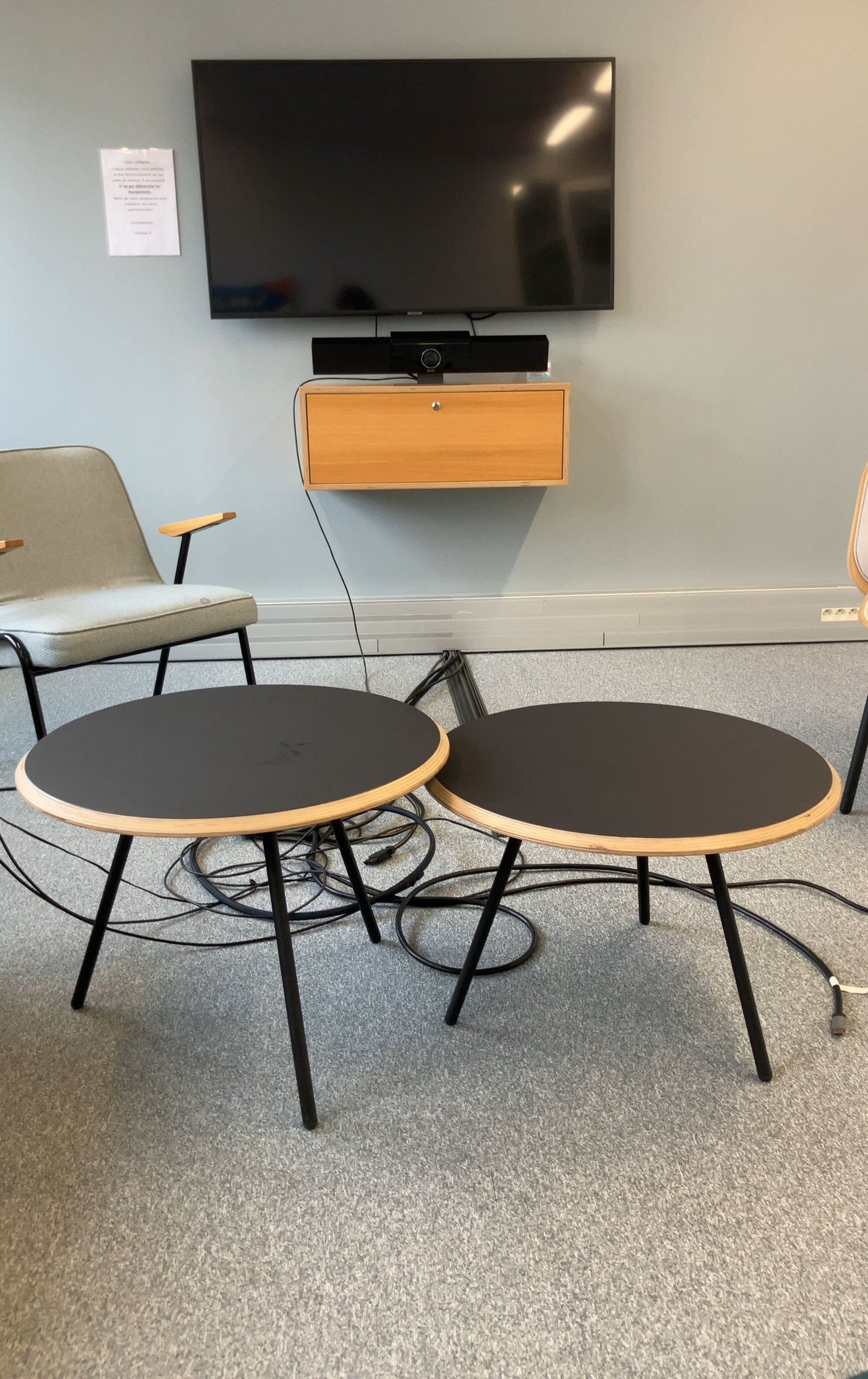Table basse Ø60xh44 Noir