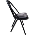 Chaise Métal et Cuir Noir Empilable