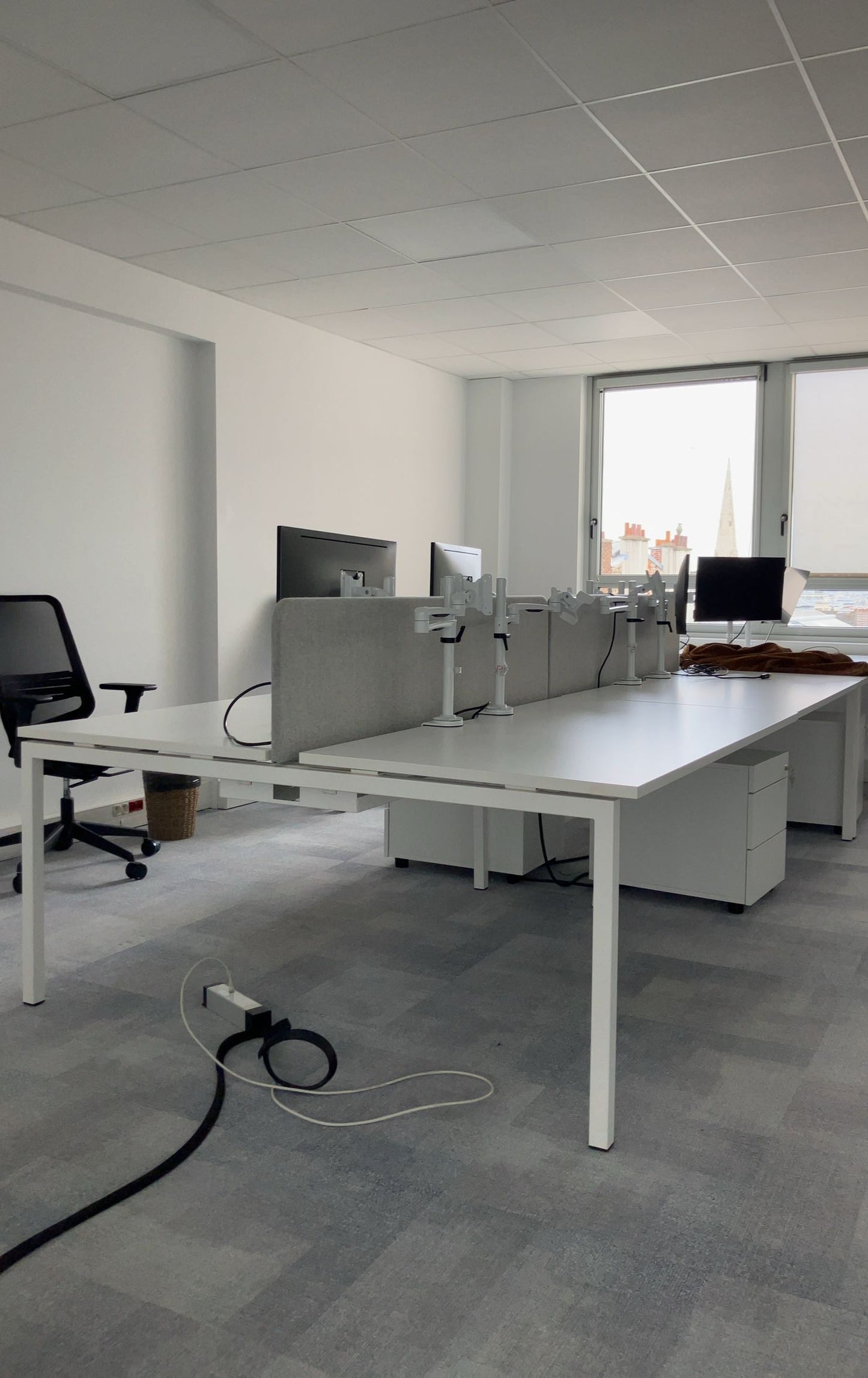 Bench 4 places Narbutas Nova U Slide L320xl164 - Blanc