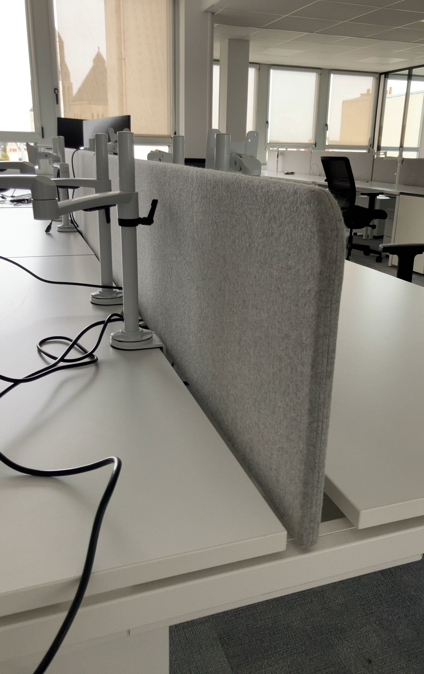 Bench 4 places Narbutas Nova U Slide L320xl164 - Blanc