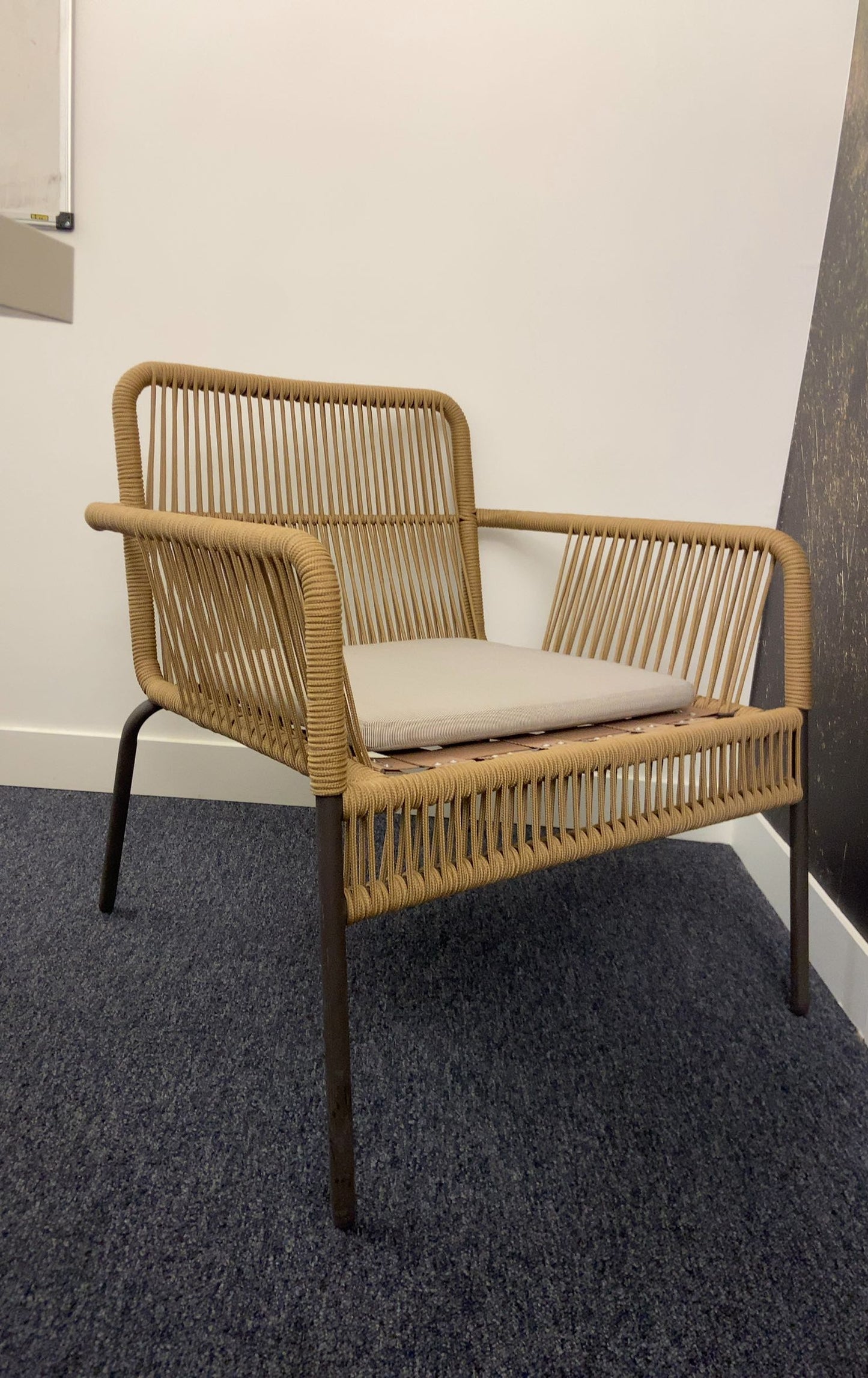 Fauteuil osier L60xl55xh75 Bois