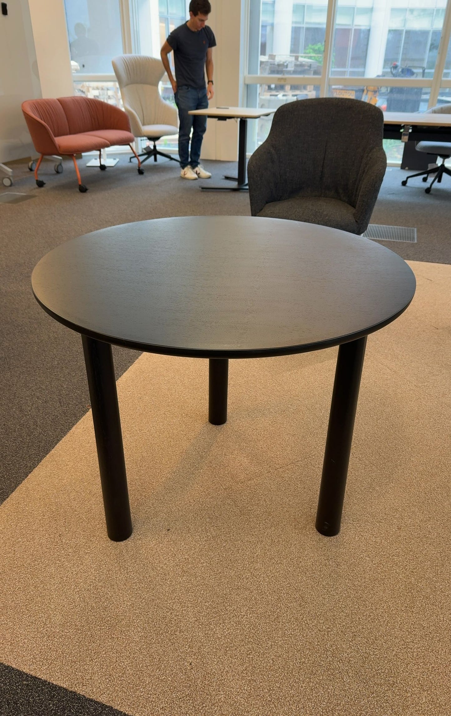 Table ronde en bois D90xh100