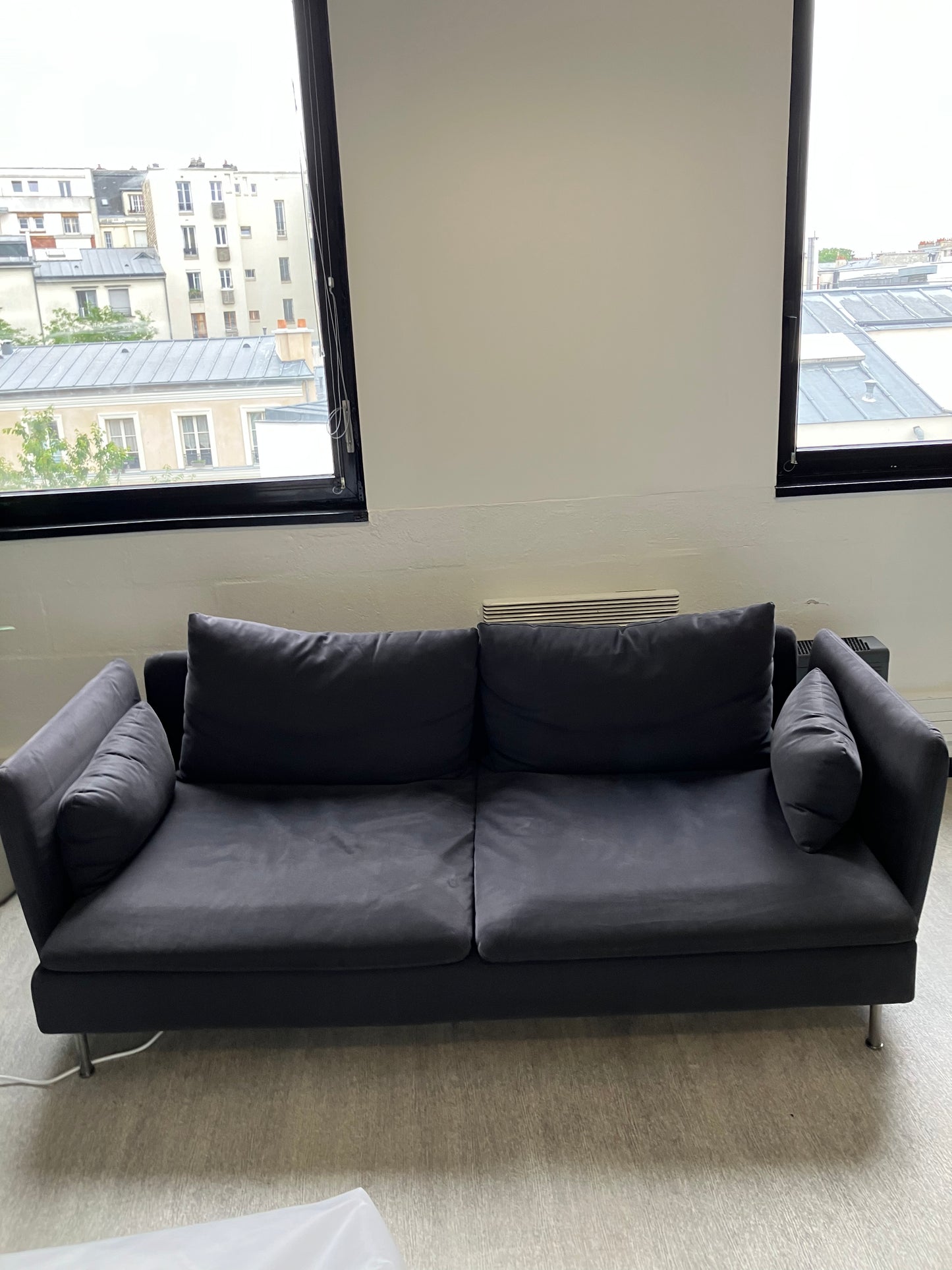 Canapé L200xl95xh70 Gris foncé