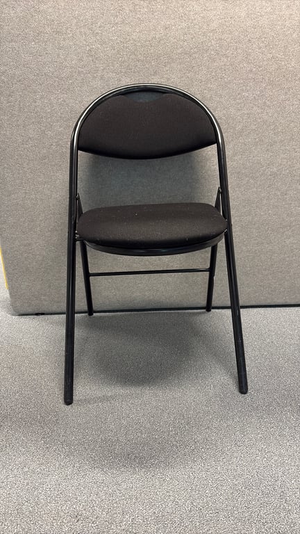 Chaise de réunion pliable en tissu noir