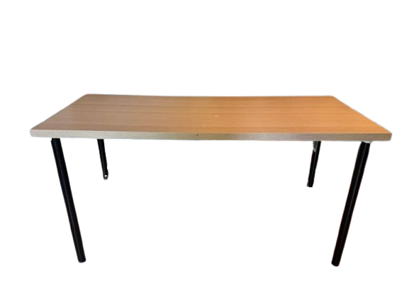 Table de réunion rectangulaire en bois et métal