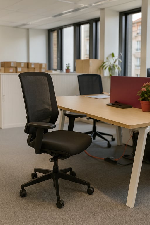 Fauteuil de bureau Sem en résille noire