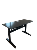 Bureau réglable 140x60 cm en Bois Wenge et Métal Noir