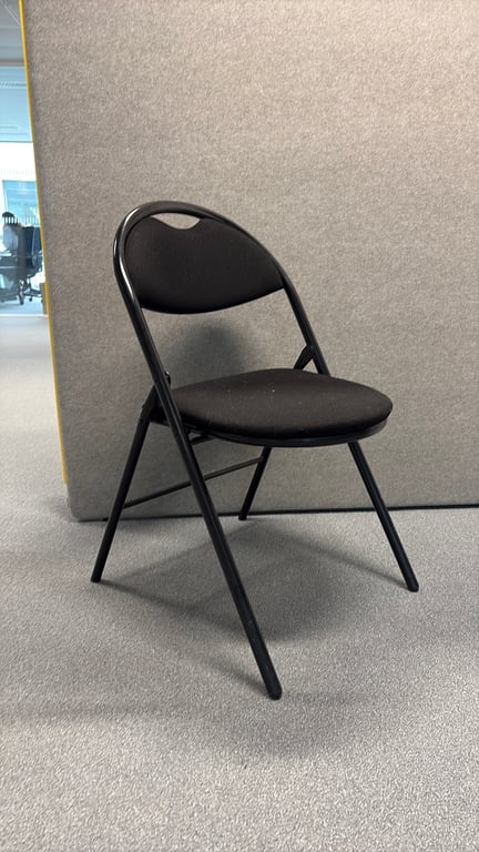 Chaise de réunion pliable en tissu noir