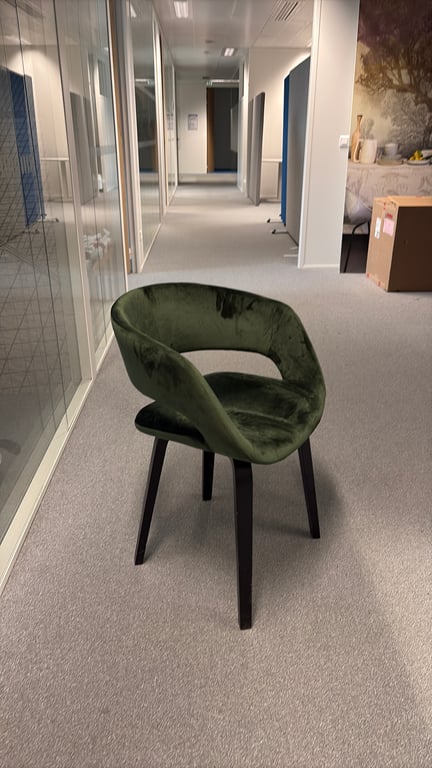 Chaise de réunion avec accoudoirs en tissu