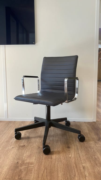 Fauteuil de bureau noir cuir
