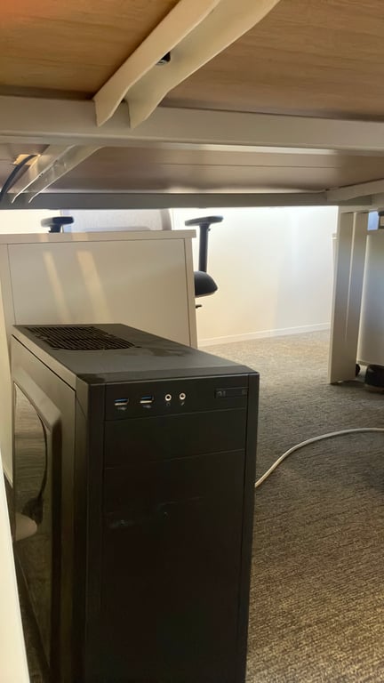 Bureau multiposte en bois et métal - Modèle multi 2 postes