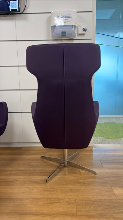 Fauteuil en cuir avec accoudoirs - Couleur Purple Heart