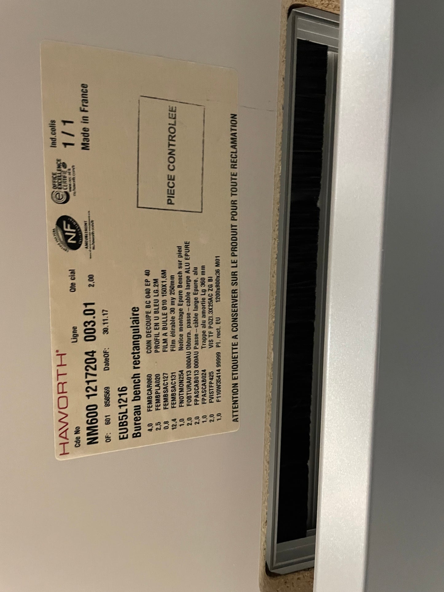 Bench 6 personnes Haworth