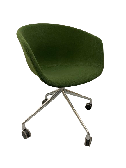 Chaise de Bureau Verte sur Roulettes