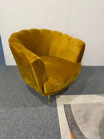 Fauteuil en tissu Luxeome jaune