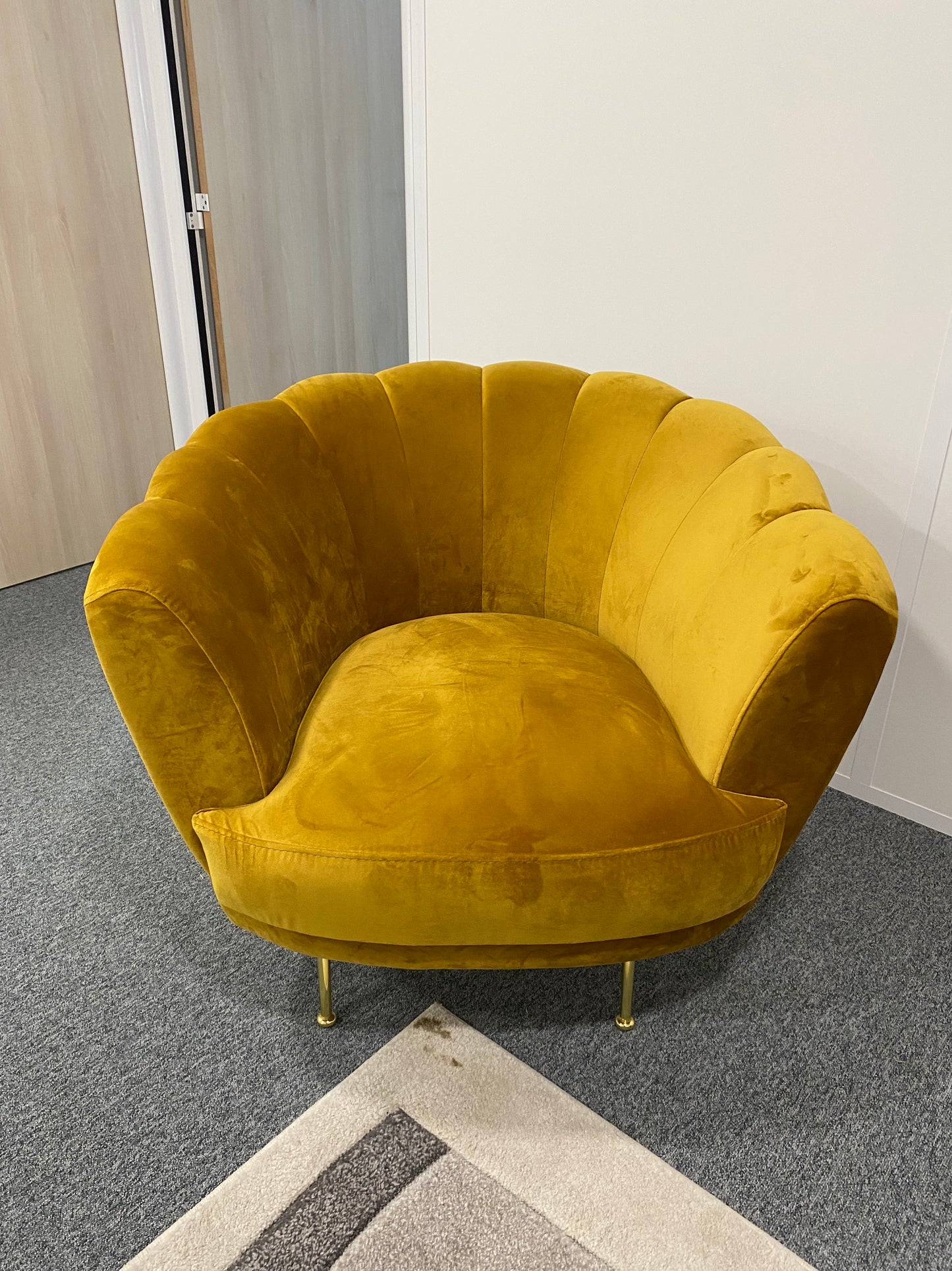 Fauteuil en tissu Luxeome jaune