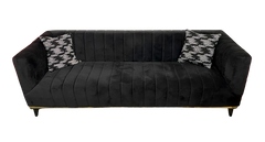 Canapé L220xl90 Conforama Tissu Noir