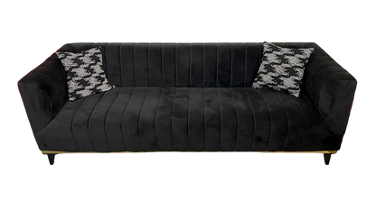 Canapé L220xl90 Conforama Tissu Noir