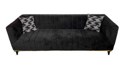 Canapé L220xl90 Conforama Tissu Noir