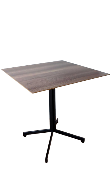 Table carrée bois marron L70xl70xh73