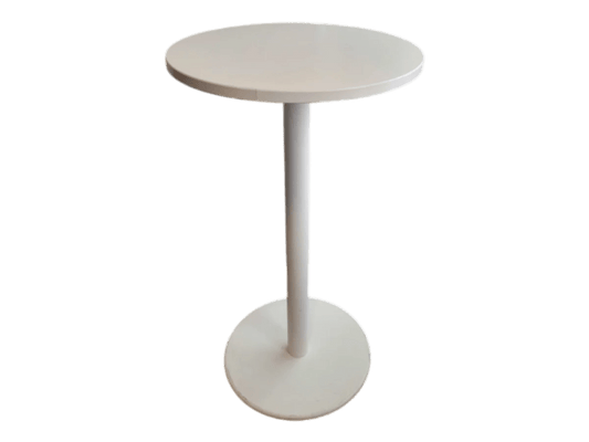 Table haute ronde blanche D60xh105