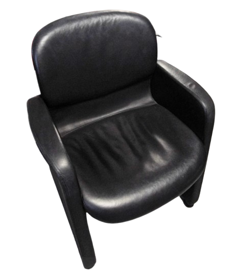 Fauteuil L63xl50xh85 Noir Cuir/Simili