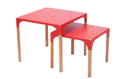 Tables gigognes Pop-Up L50xl50xh45 Rouge