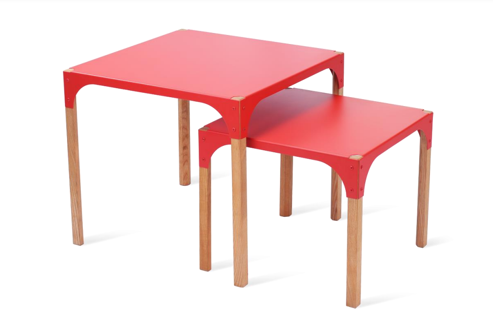 Tables gigognes Pop-Up L50xl50xh45 Rouge