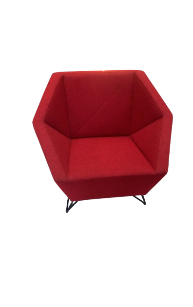 Fauteuil L100xl90 Rouge