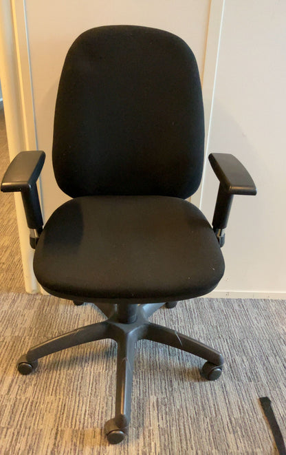 Fauteuil de Bureau Noir avec Accoudoirs