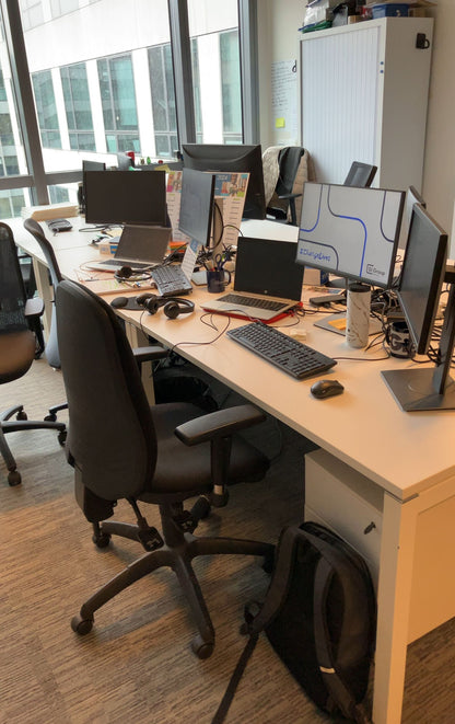 Fauteuil de Bureau Noir avec Accoudoirs