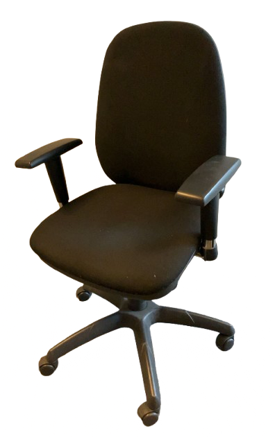 Fauteuil de Bureau Noir avec Accoudoirs