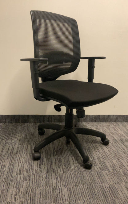 Fauteuil de Bureau avec Accoudoirs Noir