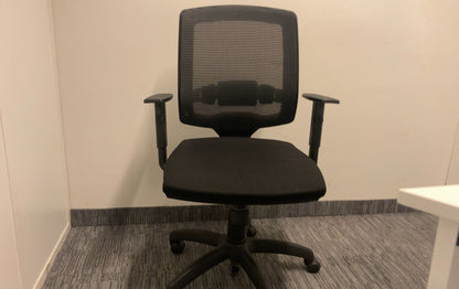 Fauteuil de Bureau avec Accoudoirs Noir