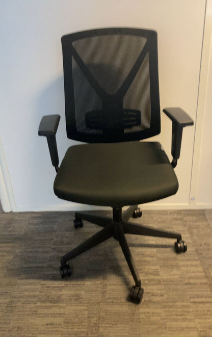 Fauteuil de Bureau Noir avec Accoudoirs