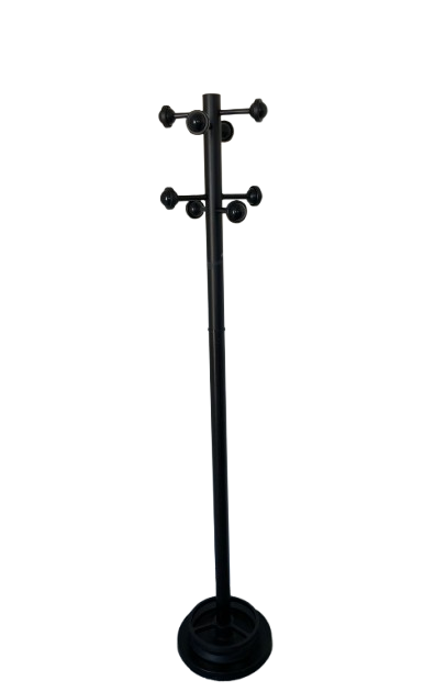 Porte manteaux en métal noir 180 cm