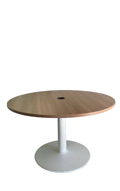Table ronde Bois et Blanc Ø120xh71