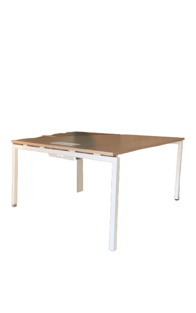 Bureau d'angle L140xl140xh75 - Mélaminé et Métal