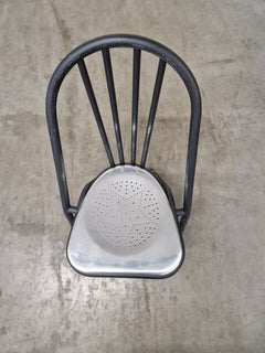 Chaise Métallique Empilable Noir et Chromé