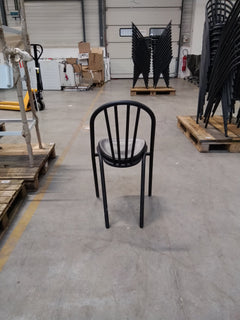 Chaise Métal et Cuir Noir