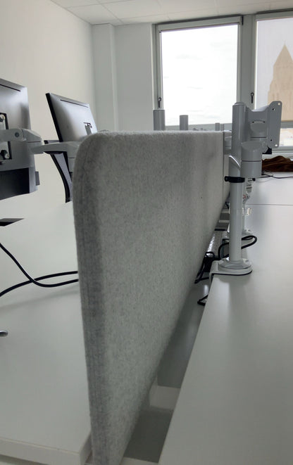 Écran de séparation en tissu 160x5x35 cm - Gris