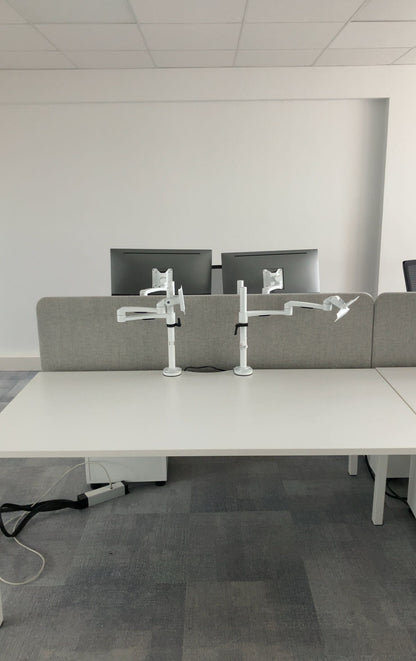 Écran de séparation en tissu 160x5x35 cm - Gris