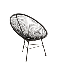 Fauteuil L80xØ40 Noir