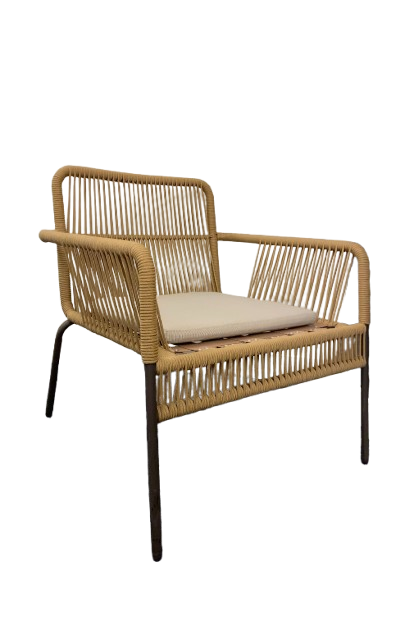 Fauteuil osier L60xl55xh75 Bois