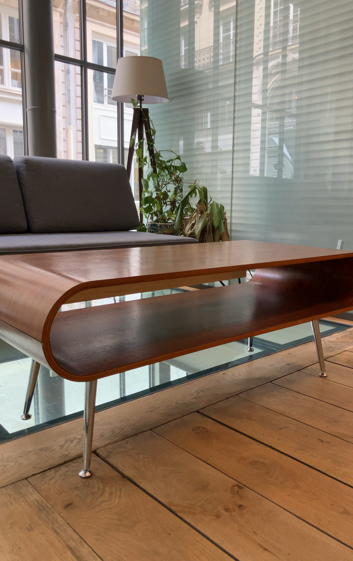 Table basse L120xl50xh45 Bois et Métal