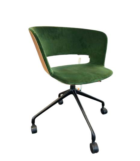 Chaise Konig + Neurath en Tissu Olive